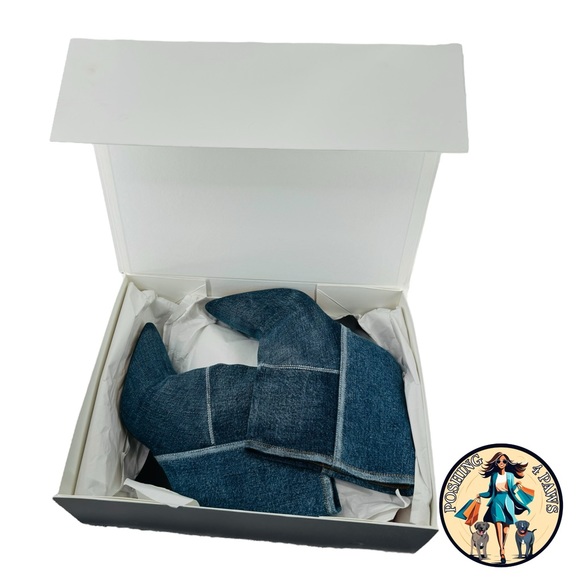 Isabel Marant Miyako Patchwork Denim Y2K Ankle Boot in Dark Blue Womens Size 11 - Picture 15 of 15